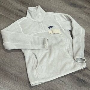 Women’s Small Patagonia Synchilla Snap T Fluffy Soft Cotton Pullover Pocket Coat
